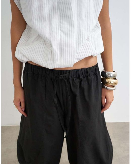 TOPSHOP Black Techy Horseshoe Trouser