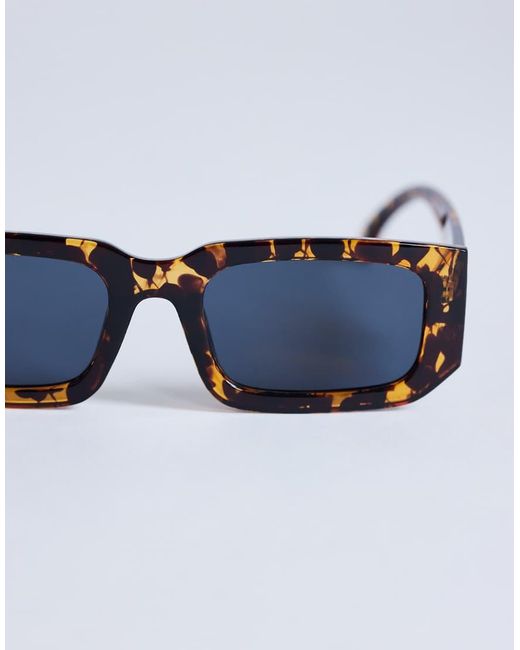 TOPSHOP Blue Milan Rectangle Sunglasses