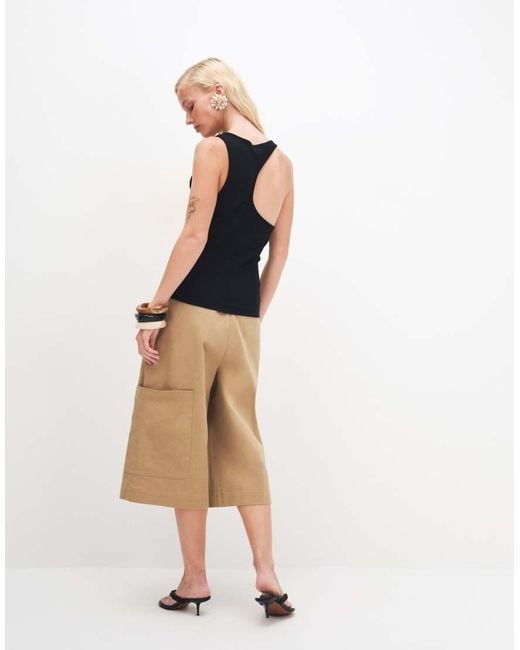 TOPSHOP Black Asymmetric Racer Back Vest