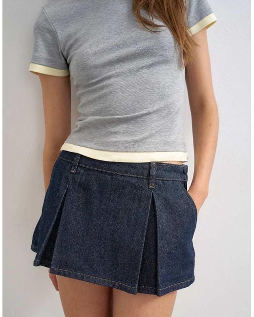 TOPSHOP Multicolor Denim Skort