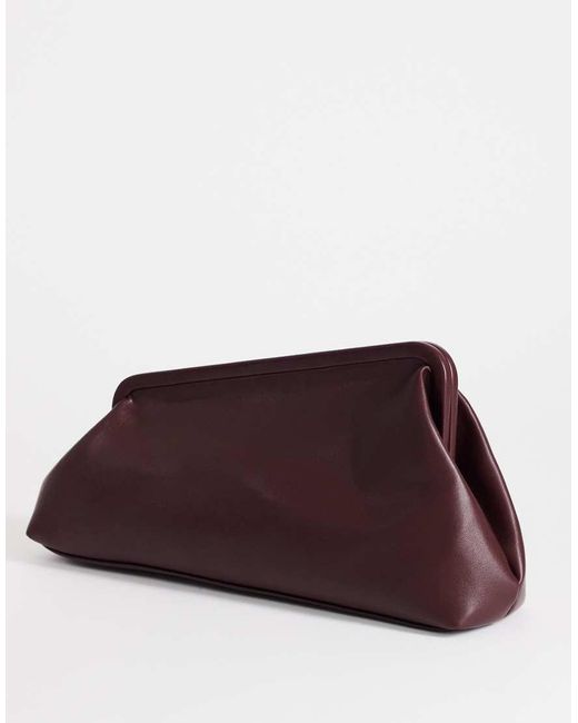 TOPSHOP Purple Anna Medium Angular Clutch Bag