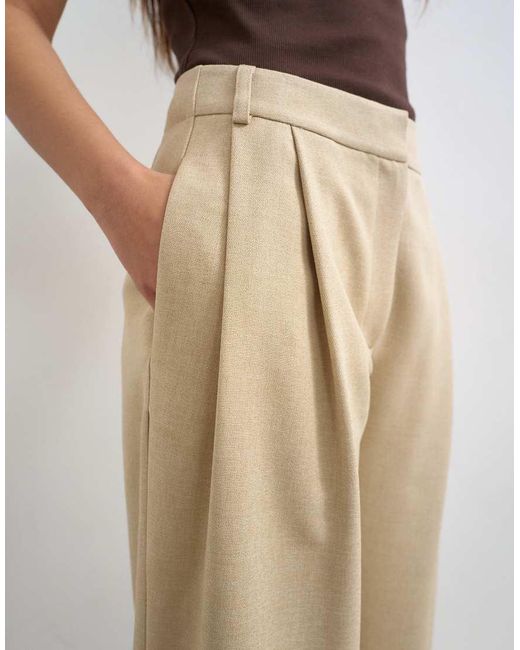 TOPSHOP Natural Co Ord Twisted Seam Slim Trouser