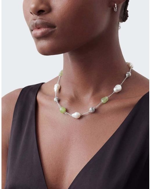 TOPSHOP White Omelia Necklace