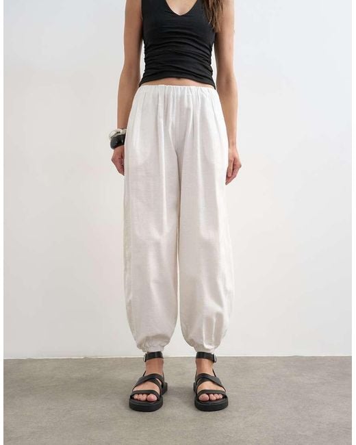 TOPSHOP White Balloon Trouser