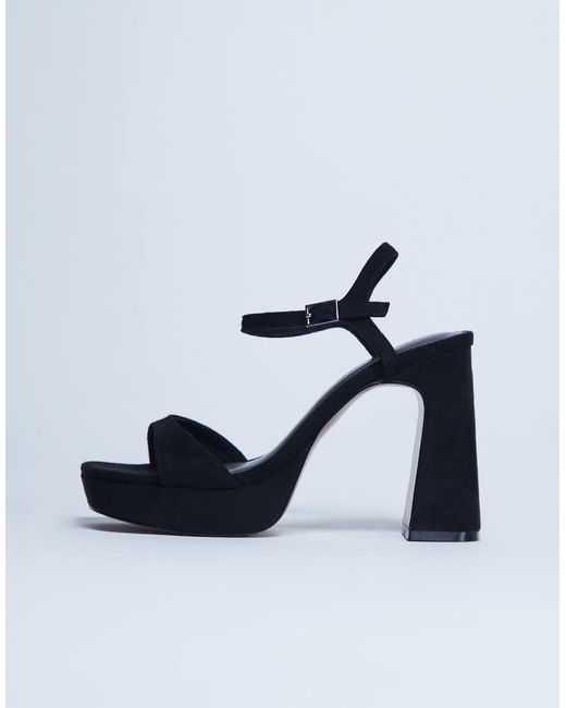 TOPSHOP White Faye Chunky Platform Heeled Sandals