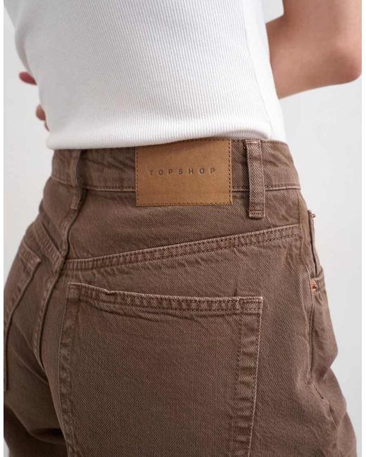 TOPSHOP White Editor Denim Shorts