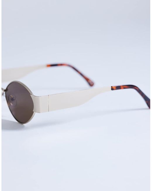 TOPSHOP White Cyprus Metal Frame Sunglasses