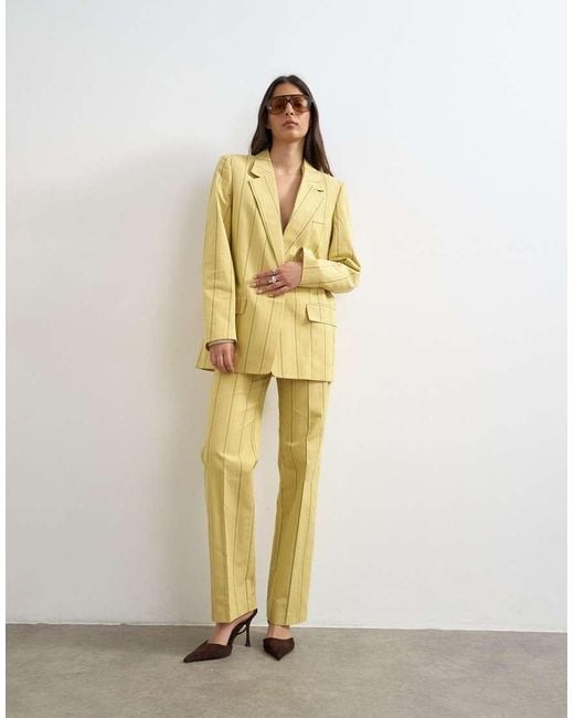 TOPSHOP Metallic Co Ord Occasion Stripe Blazer