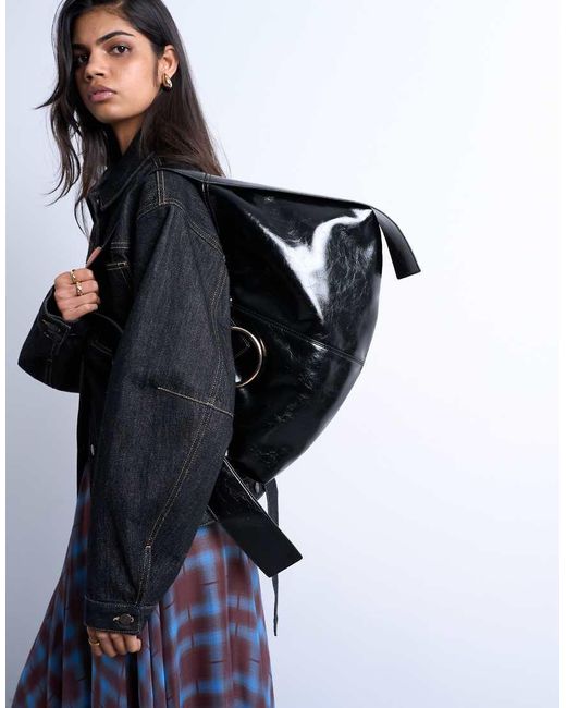 TOPSHOP White Saturn Hardware Shoulder Bag