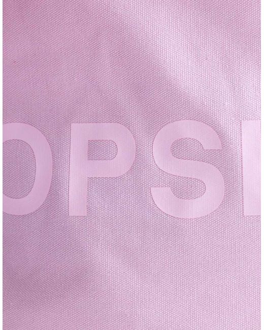 TOPSHOP Pink Large Canvas Tote Bag