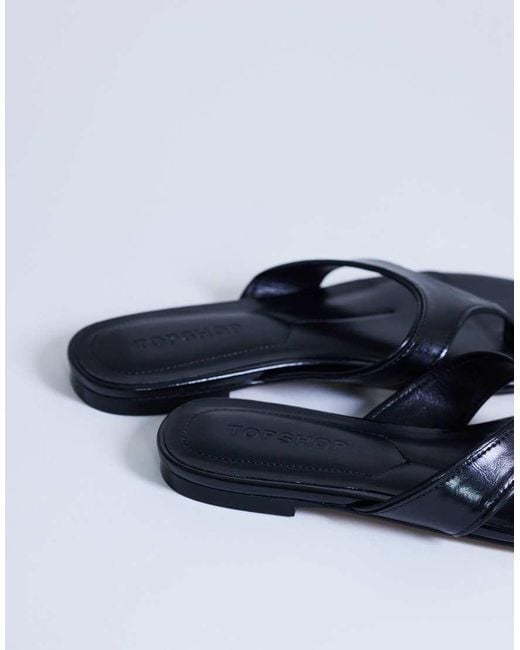 TOPSHOP Blue Sisi Toe Thong Flat Sandal