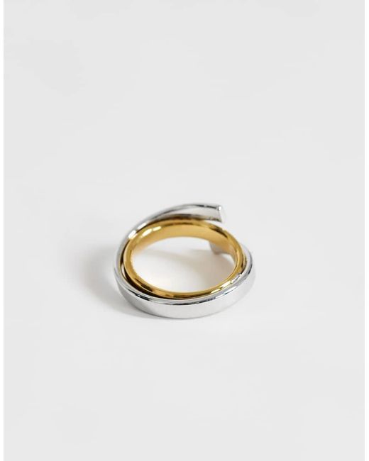 TOPSHOP Metallic Ruth Waterproof Overlapping Ring