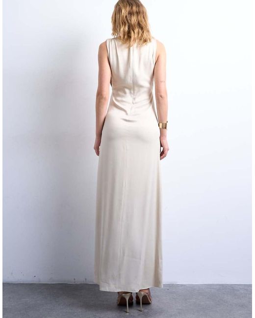 TOPSHOP White Low Armhole Maxi Occasion Dress
