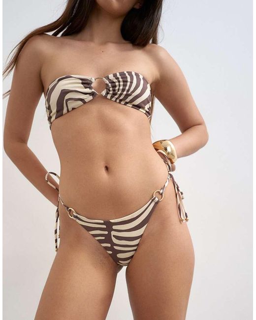 TOPSHOP Brown Thailand Thong Bikini Bottom