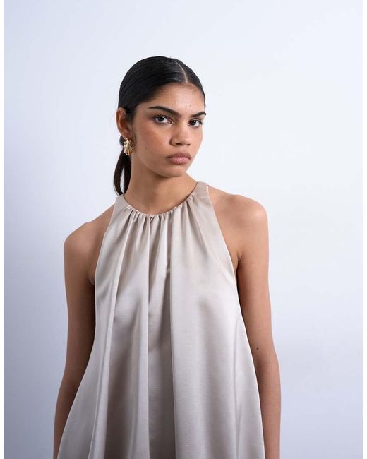 TOPSHOP White Bubble Hem Mini Dress