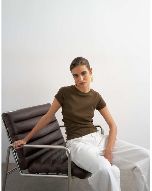 TOPSHOP Brown Everyday Tee