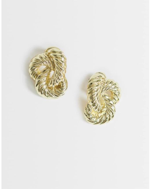 TOPSHOP Metallic Dean Asymmetric Hoop Earring