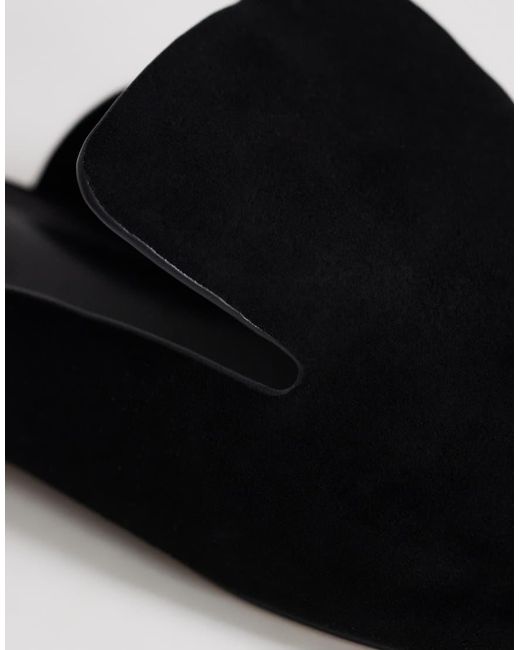 TOPSHOP Black Della Real Suede Mule