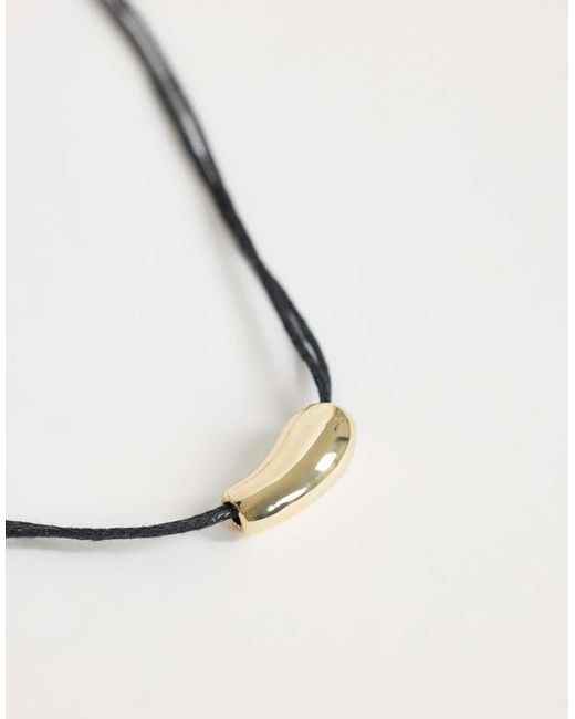 TOPSHOP Metallic Nasha Cord Necklace