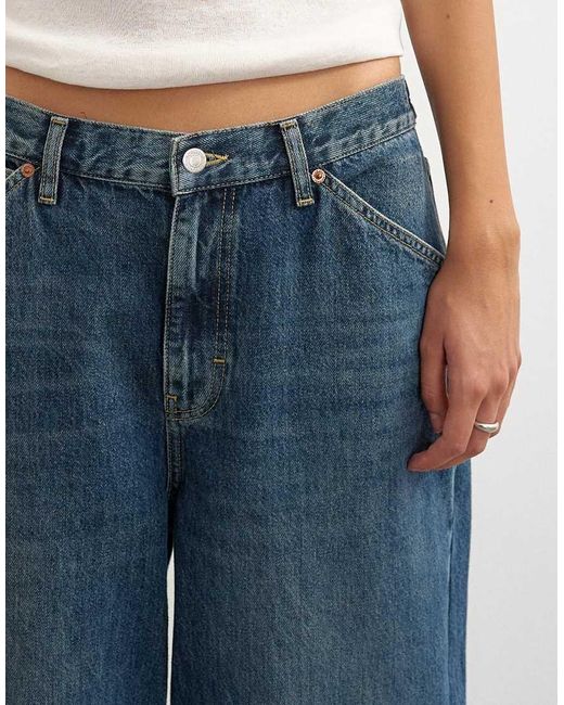 TOPSHOP Blue Dillan baggy Dad Low Rise Jean