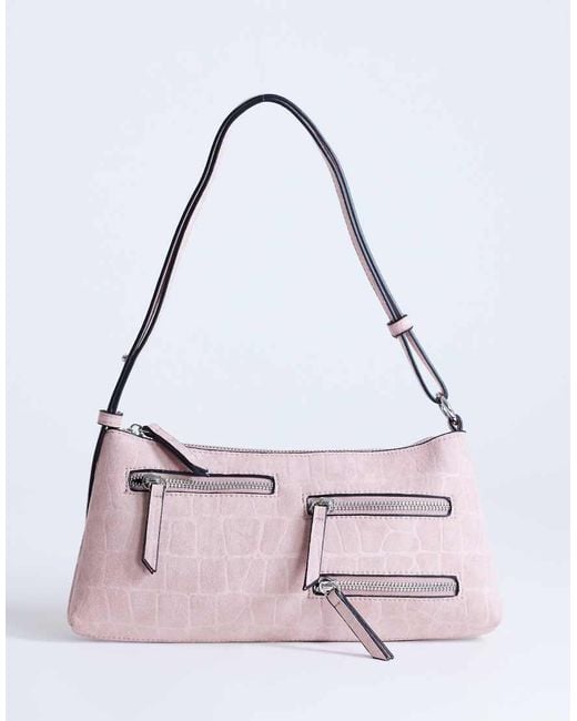 TOPSHOP Pink Sydney Pocket Shoulder Bag