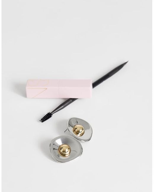TOPSHOP Metallic Cece Statement Round Stud Earrings