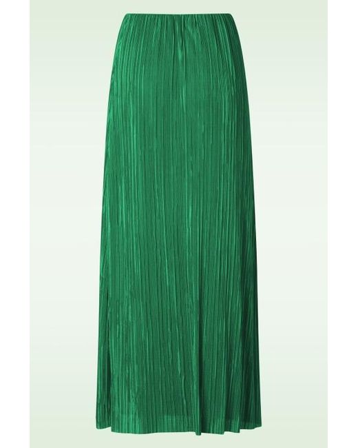 vintage chic for topvintage Lilly Pleated Maxi Rok in het Green