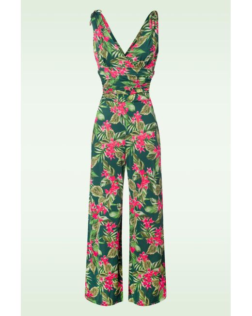 vintage chic for topvintage Tropical Jumpsuit in het Green