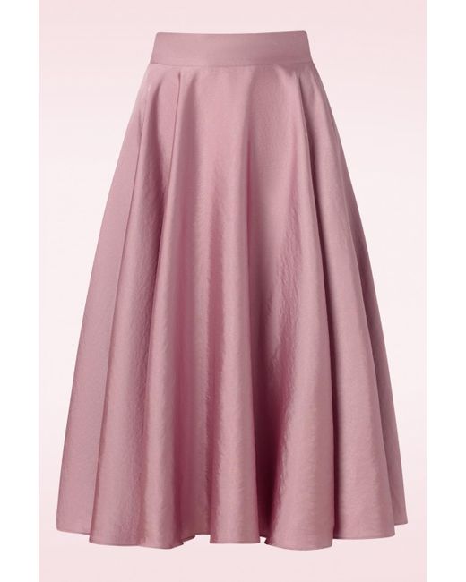 Banned Retro Summer Silky Skirt in het Pink