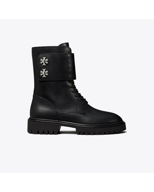 Tory Burch Black Turnlock Lug Boot
