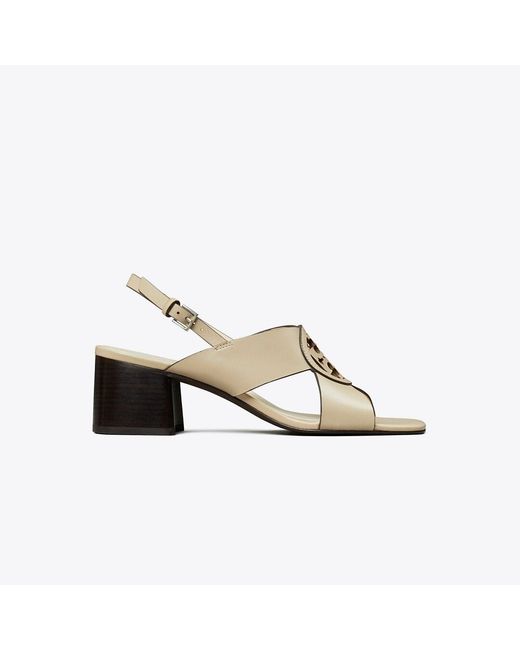 Tory Burch White Miller Heeled Sandal