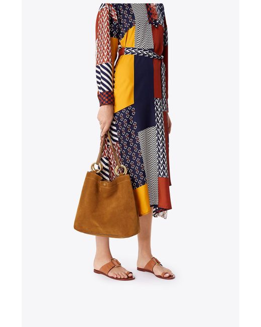 Tory burch farrah clearance fringe small tote