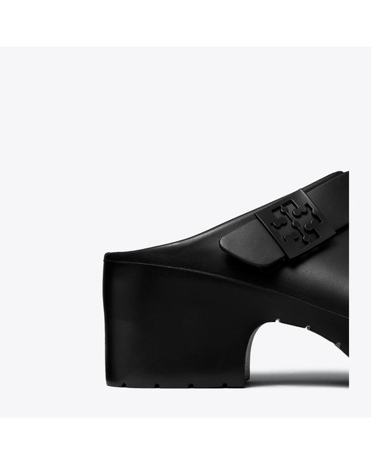 Tory Burch Black Mellow Platform Heeled Clog