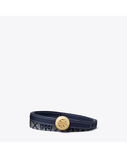 Tory Burch Blue Romy Reversible Belt