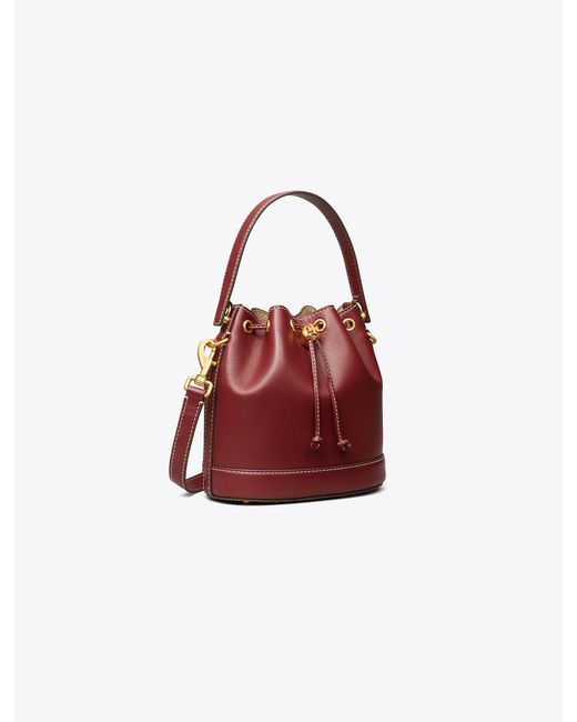 Tory Burch Red Exclusive: Leather Bucket Bag