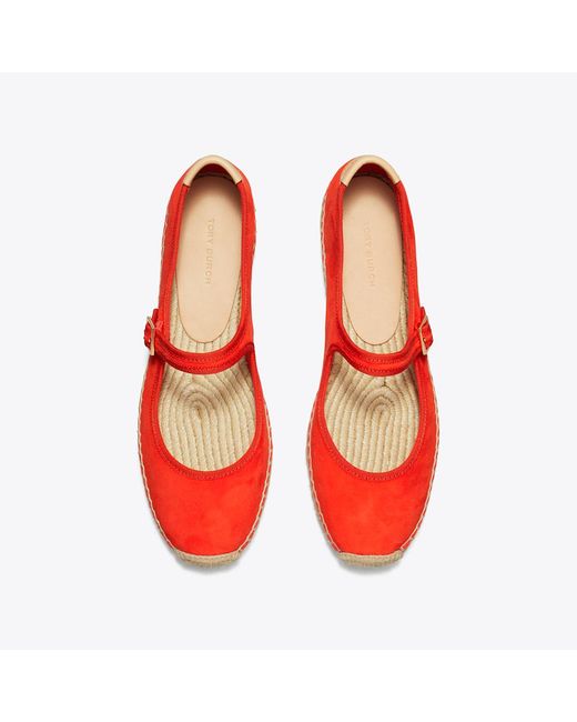 Tory Burch Red Mary Jane Espadrille