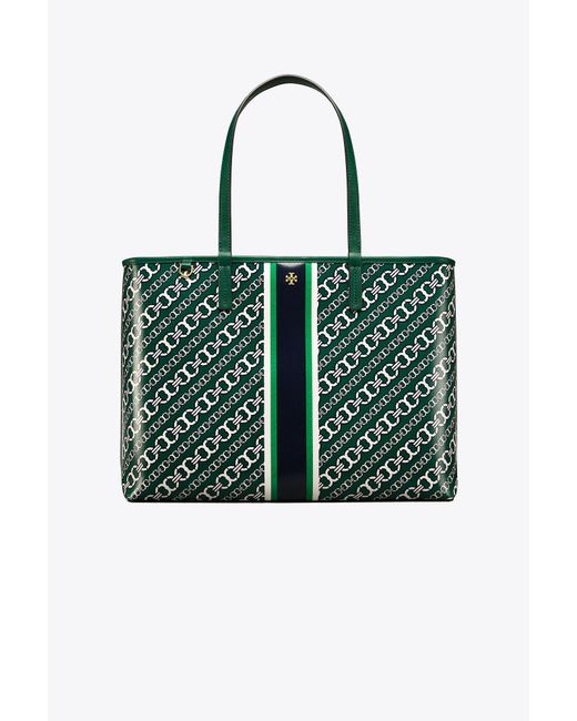 Tory Burch Green Gemini Link Tote