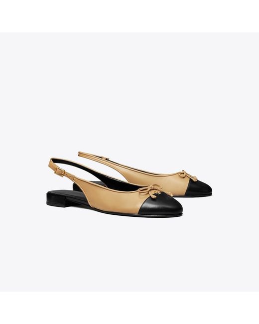 Tory Burch Multicolor Cap-Toe Slingback