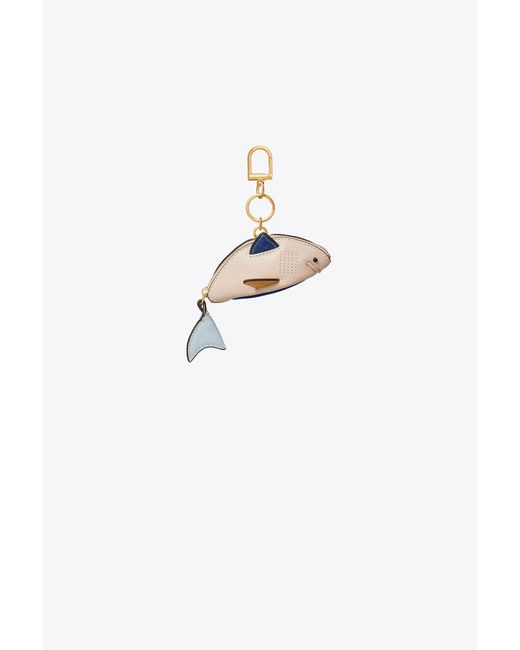 Tory Burch Metallic Shark Pouch Key Ring