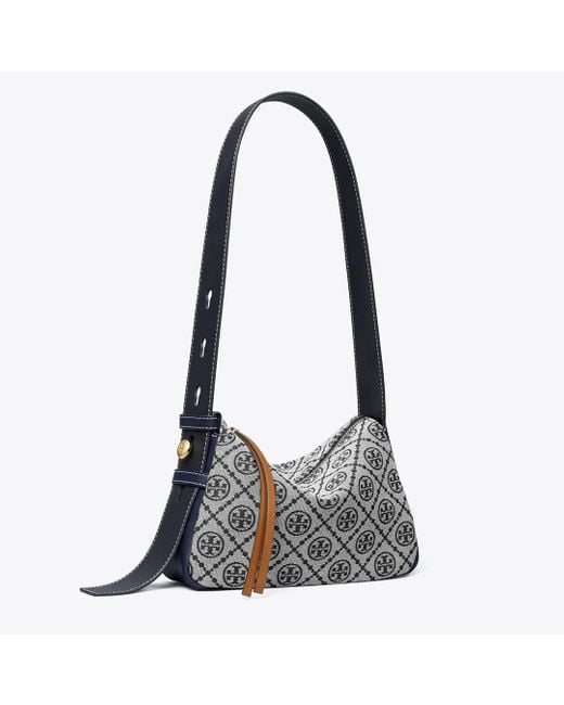 Tory Burch Black T Monogram Small Romy Shoulder Bag