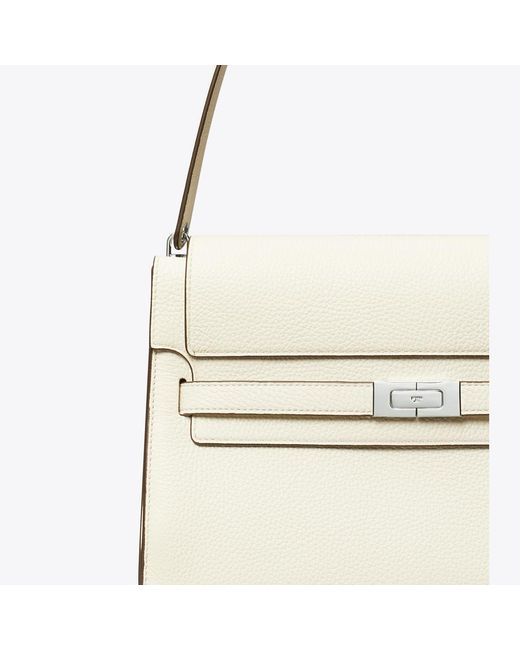Tory Burch Natural Large Lee Radziwill Shoulder Bag, One Size