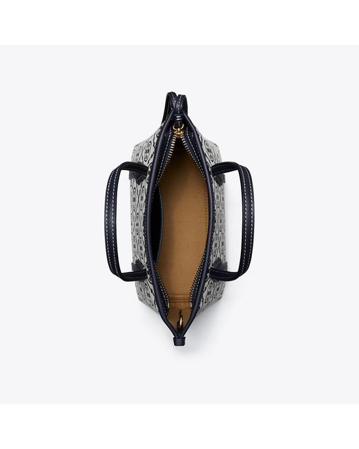 Tory Burch Gray T Monogram Mini Perry Tote, One Size