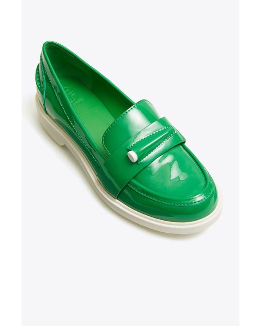 Tory Sport Leather Pocket-tee Golf Loafers in Green - Lyst