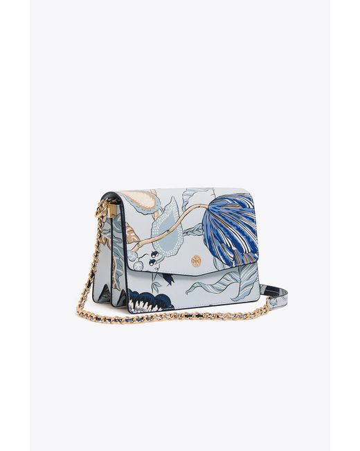 Tory Burch Robinson Floral Convertible Shoulder 485 Shoulder Bags in Blue Lyst