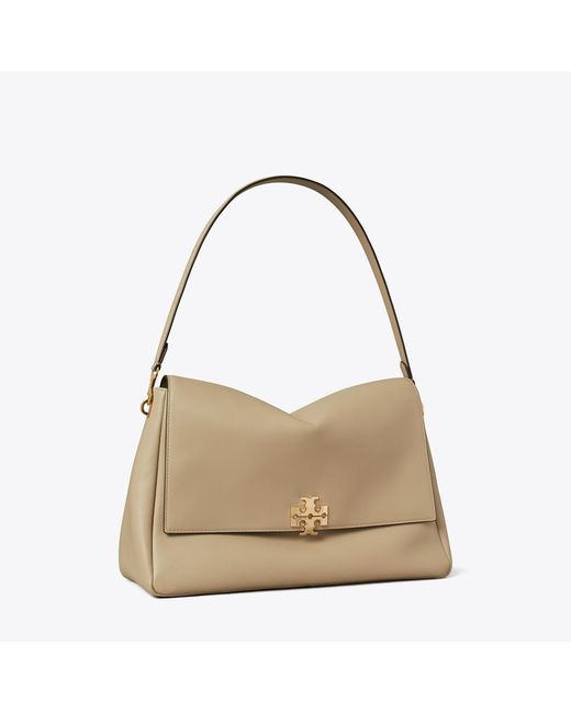 Tory Burch Natural Large Charlie Shoulder Bag, One Size