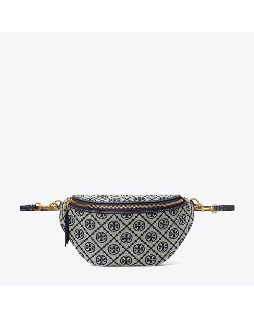 Tory Burch Gray T Monogram Belt Bag, One Size