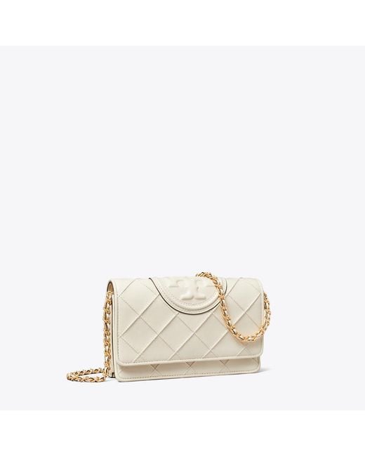 Tory Burch Natural Fleming Crossbody