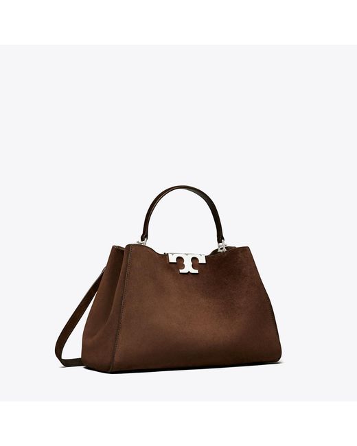 Tory Burch Brown Eleanor Suede Satchel, One Size