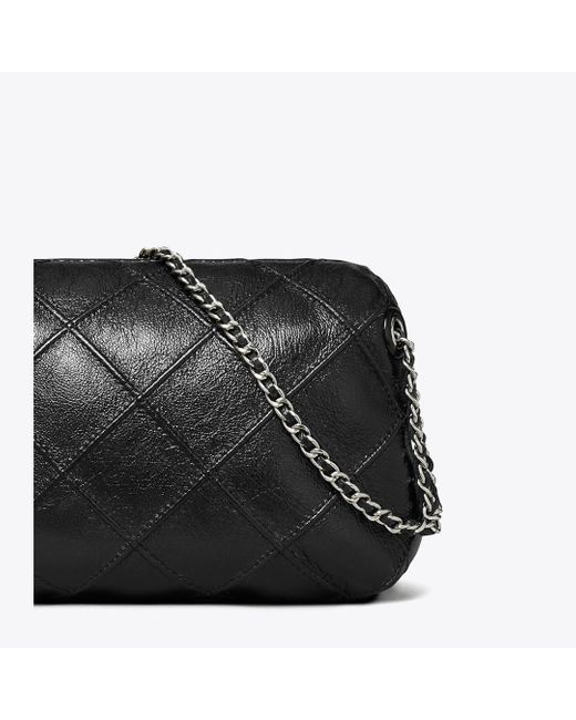 Tory Burch Black Fleming Soft Distressed Crossbody Bag, One Size