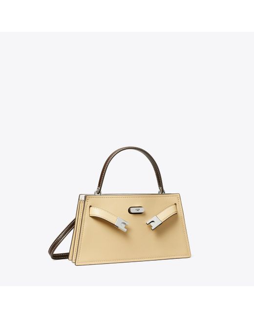 Tory Burch Natural Mini Lee Radziwill Top-Handle Bag, One Size